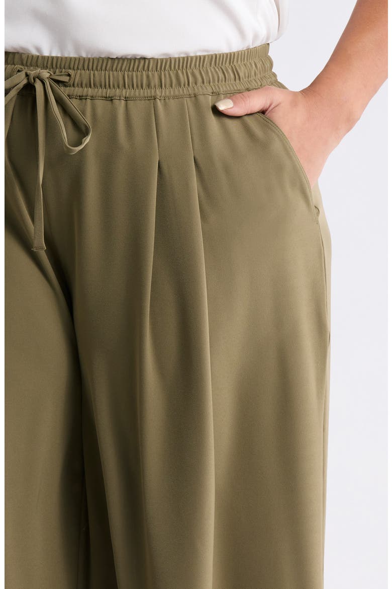 Mae Pleated Drawstring Pants, Alternate, color, OLIVE LEAF