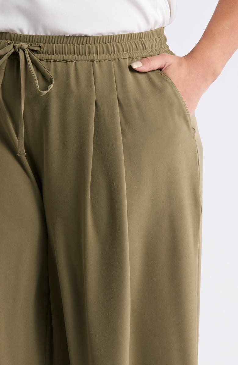 Lysse Mae Pleated Drawstring Pants, Alternate, color, Olive Leaf