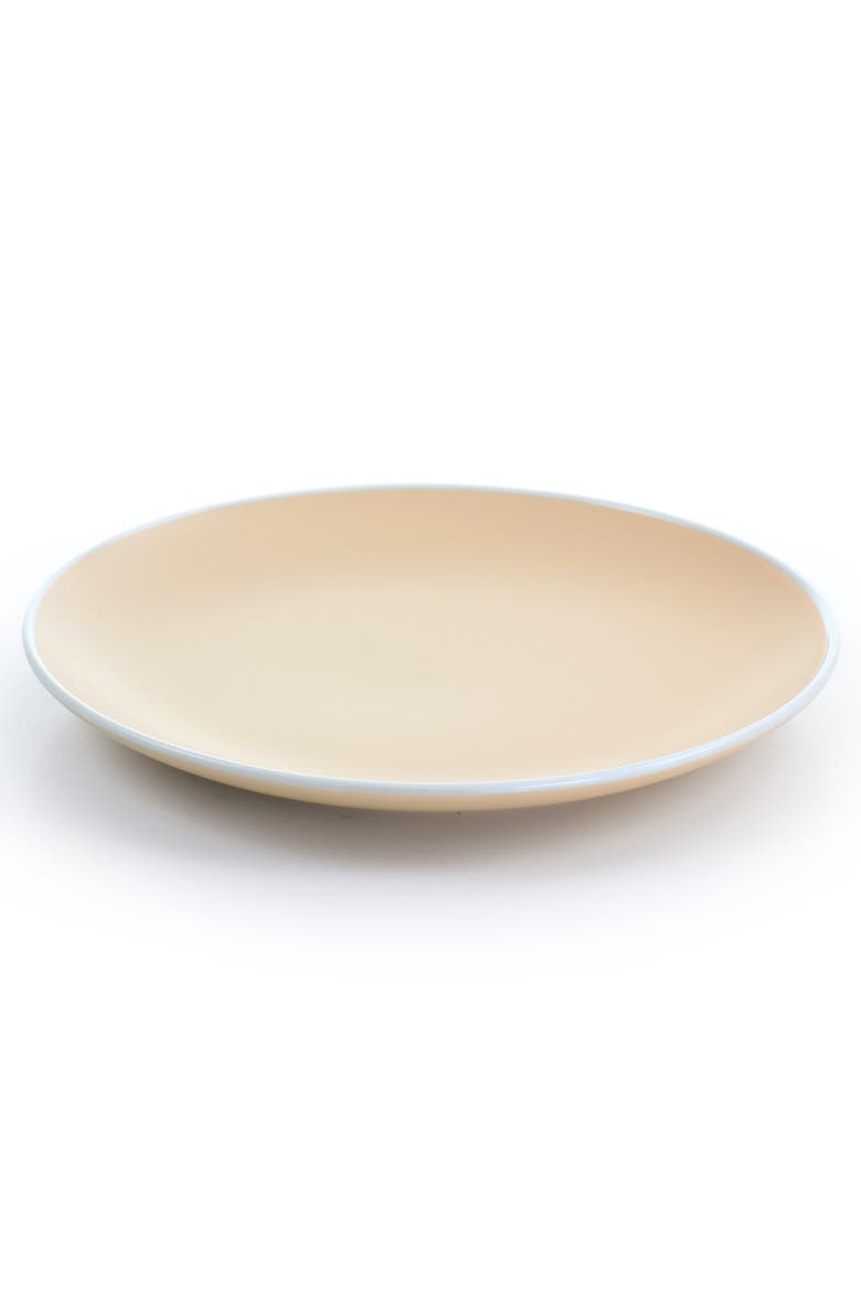 Creamy Tahini 12 piece Stoneware Dinnerware Set, Alternate, color, Matte Orange