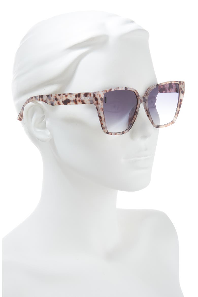 56mm Cat Eye Sunglasses, Alternate, color, ANIMAL