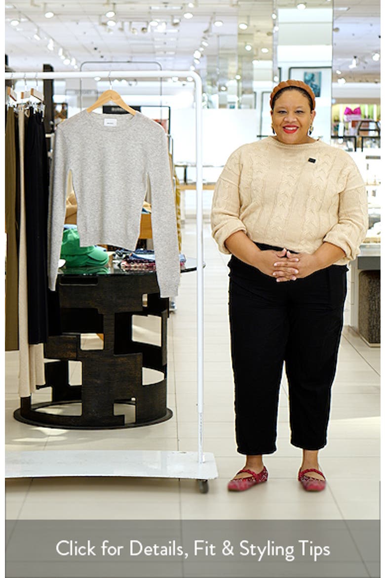 Lian Cashmere Crewneck Crop Sweater video