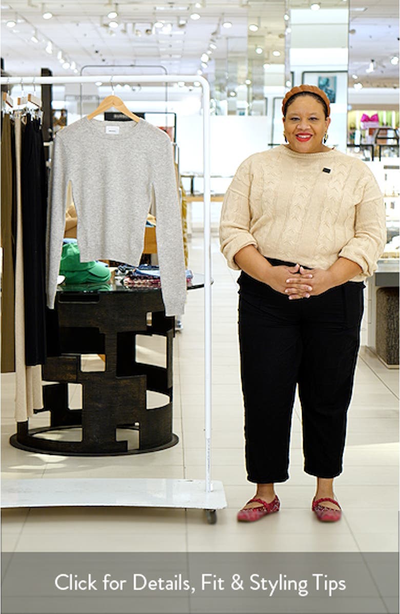 Lian Cashmere Crewneck Crop Sweater, sales video thumbnail