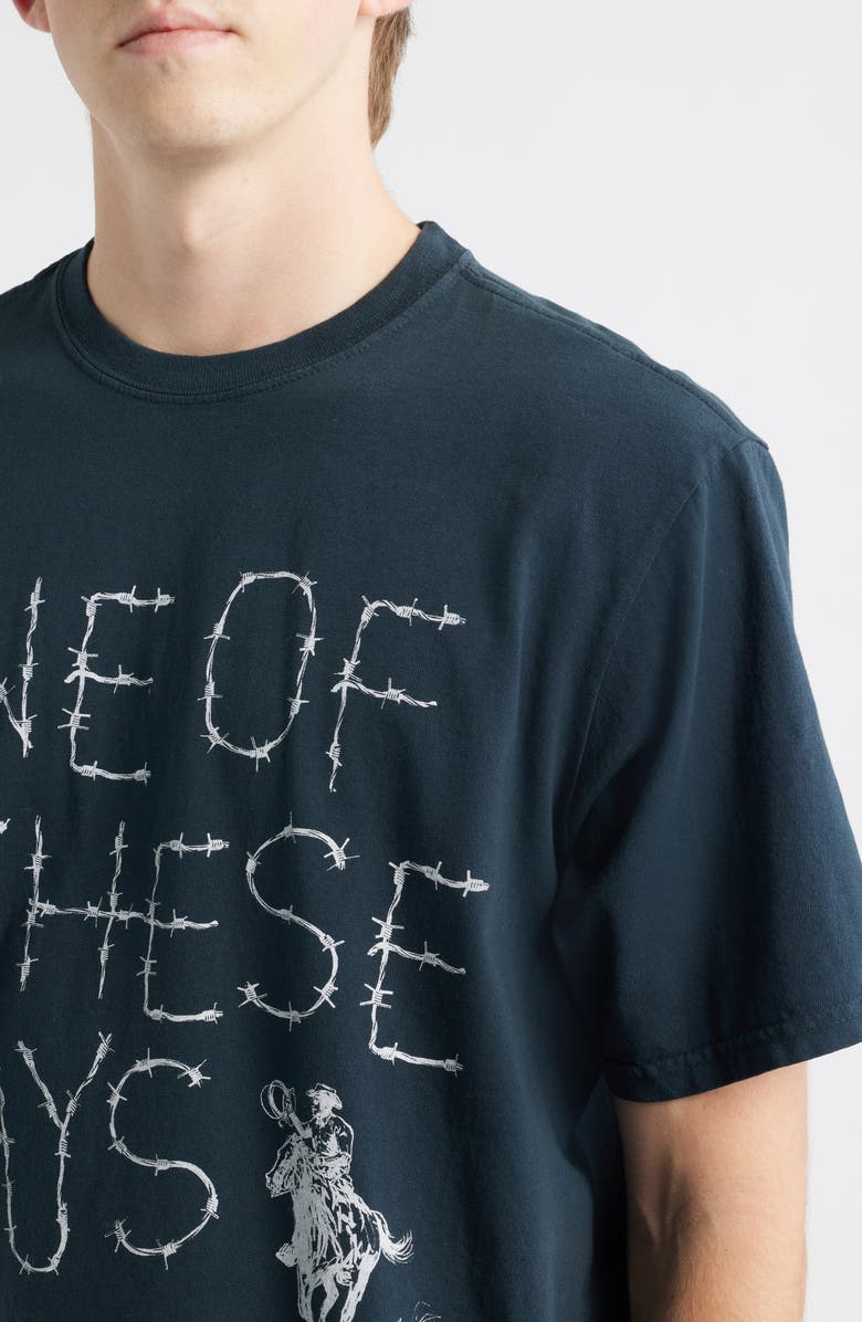 ONE OF THESE DAYS Barbed Graphic T-Shirt, Alternate, color, Hard Washed Black