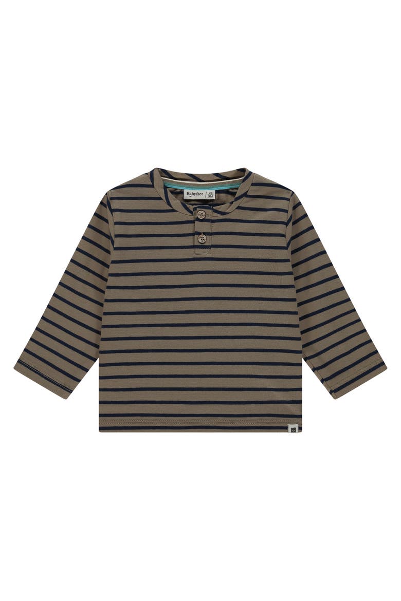 Striped Henley Shirt, Main, color, Desert