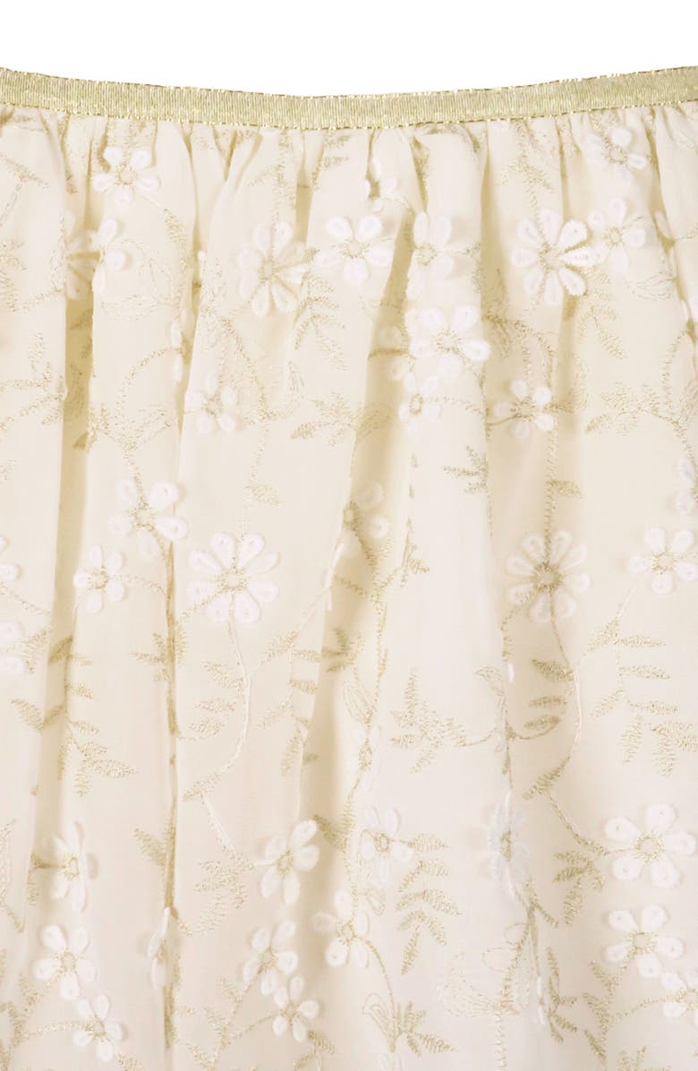 Zunie Kids' Metallic Floral Embroidered Party Dress, Alternate, color, 