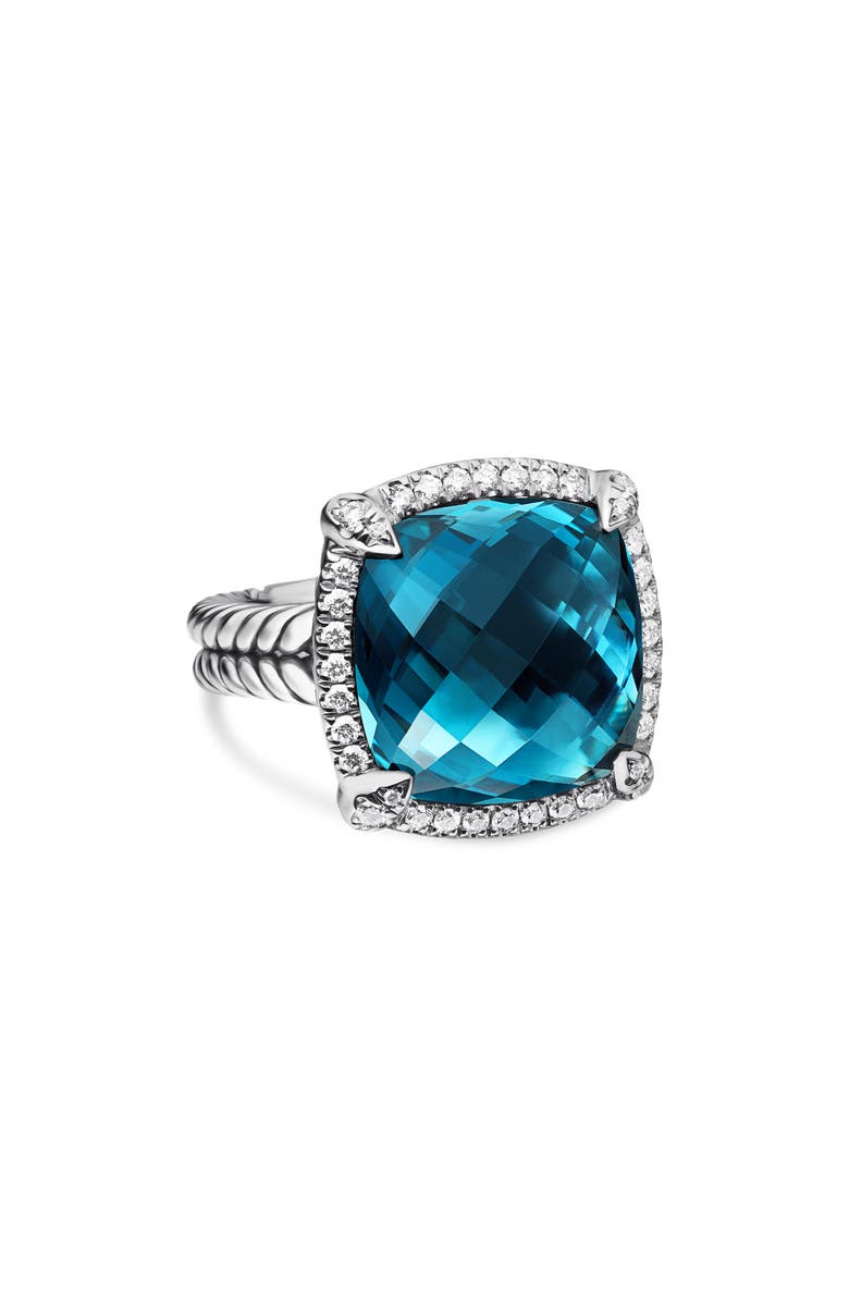 David Yurman Châtelaine Large Pavé Bezel Ring with Diamonds, Main, color, 