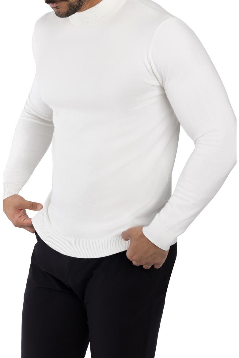 Core Mock Neck Knit Sweater, Alternate, color, OFF WHITE