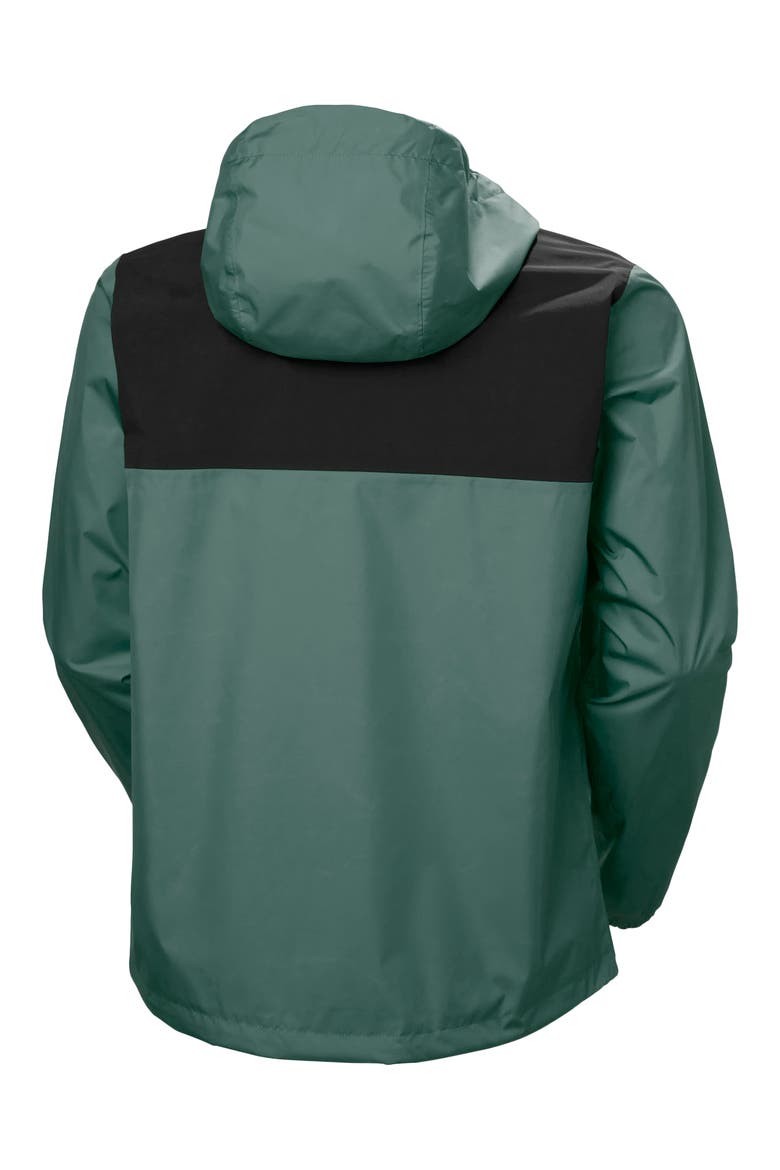 Vancouver Waterproof Hooded Rain Jacket, Alternate, color, OPAL GREEN