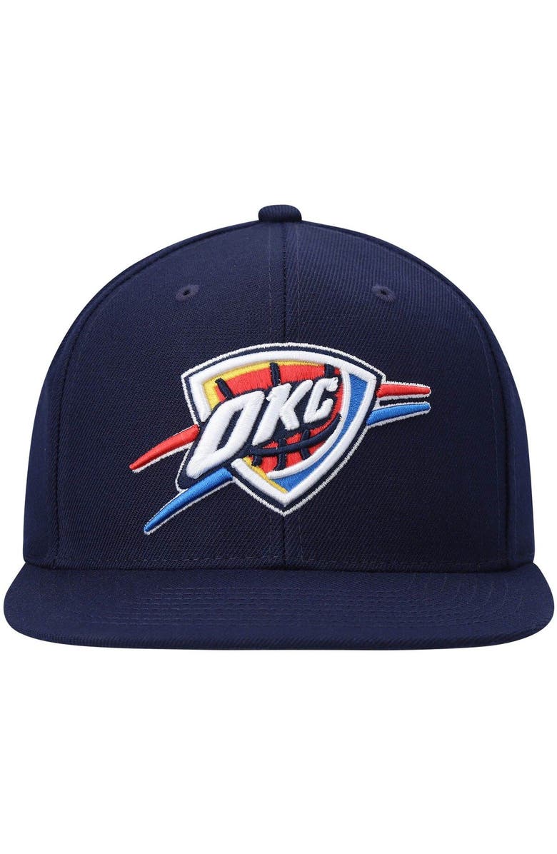 Mitchell & Ness Men's Mitchell & Ness Navy Oklahoma City Thunder Ground 2.0 Snapback Hat, Alternate, color, Navy