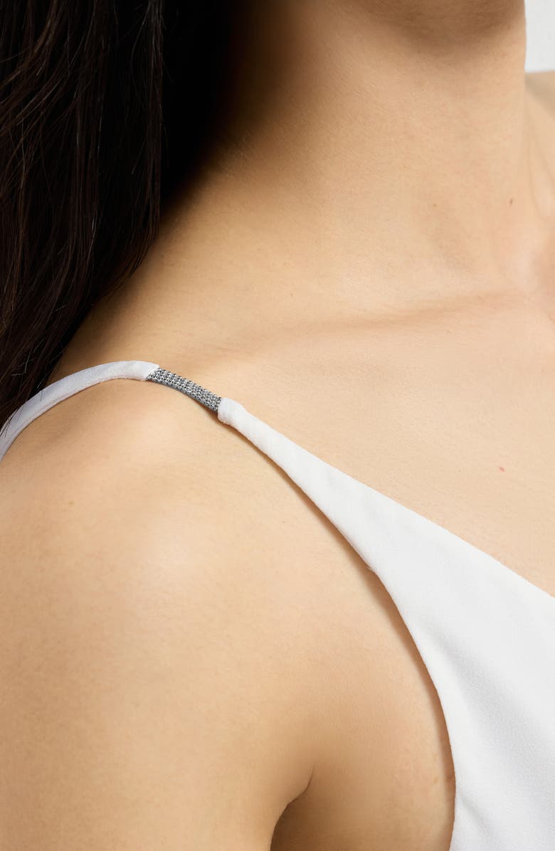 Brunello Cucinelli Top with shiny straps, Alternate, color, White