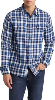 Schott NYC Plaid Slub Cotton Button-Up Shirt