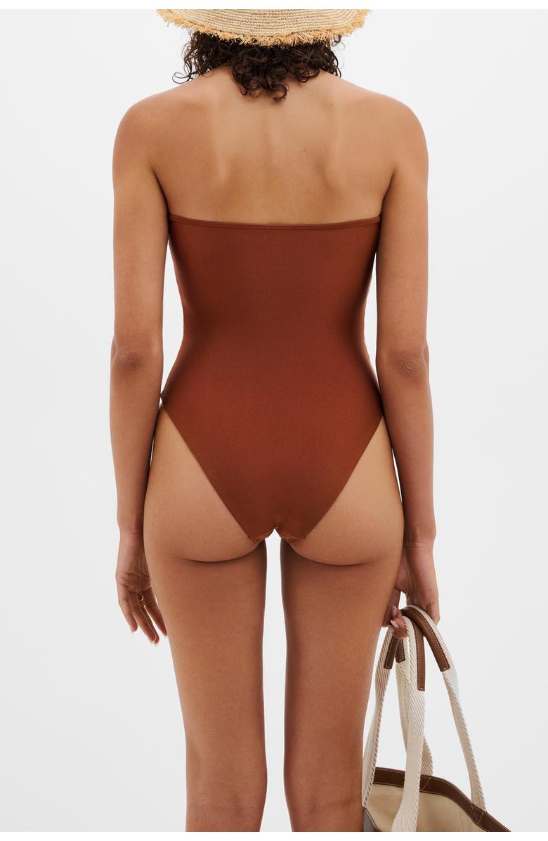 Malina Erioa Cut Out Swimsuit, Alternate, color, Rust