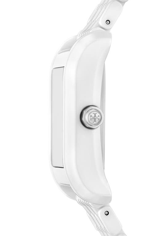 Tory Burch The Eleanor Ceramic Bracelet Watch, 26mm X 38mm