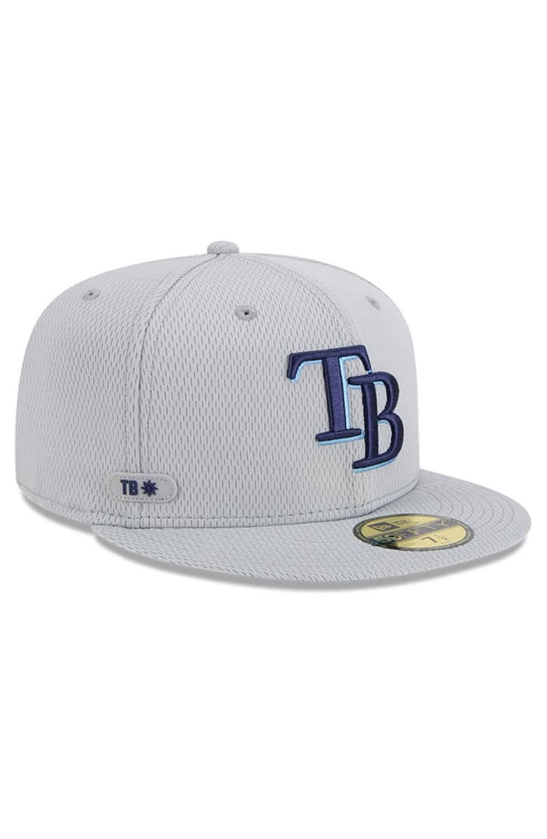 New Era Men's New Era Gray Tampa Bay Rays 2025 MLB Clubhouse 59FIFTY Fitted Hat, Main, color, Gray