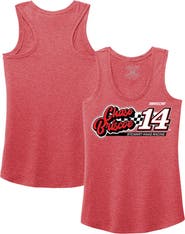 STEWART-HAAS RACING Women's Stewart-Haas Racing Team Collection Heather Red Chase Briscoe 2023 #14 Finish Line Tri-Blend Racerback Tank Top