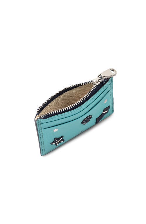 Radley Starfish And Seashells Small Coin Purse In Blue