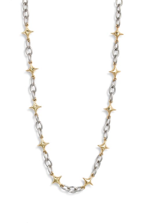 Vidakush Duotone Star Power Necklace In Gold/silver