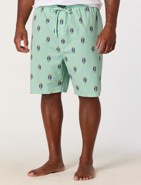 Big & Tall Morning Bear Printed Lounge Shorts