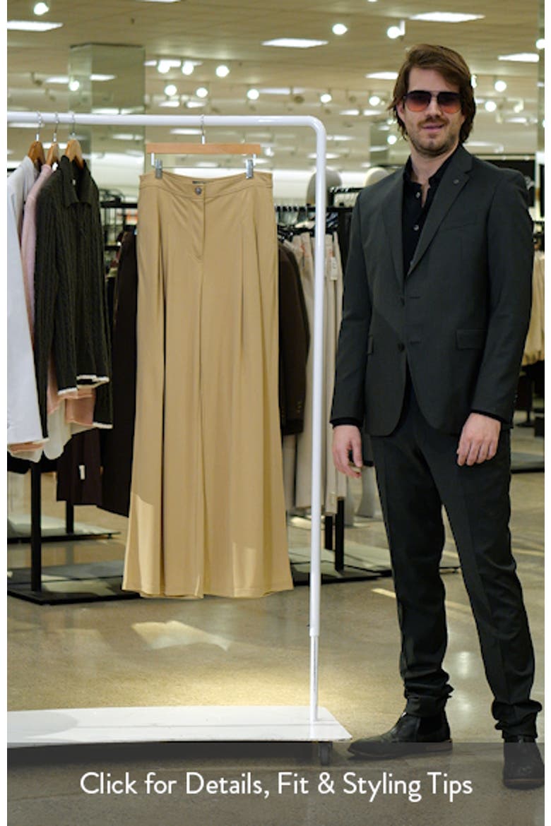 Pleated Wide Leg Knit Pants video
