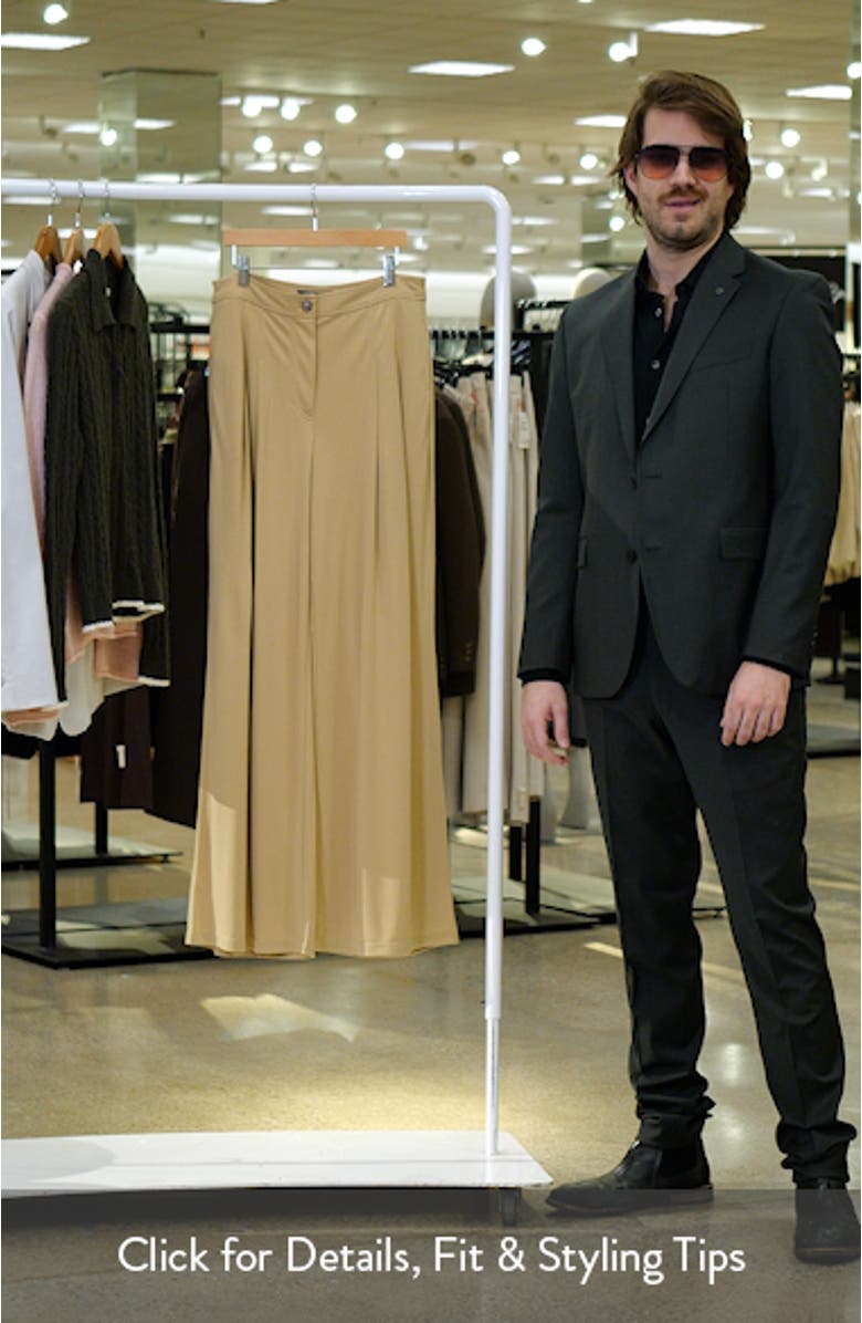 Pleated Wide Leg Knit Pants, sales video thumbnail