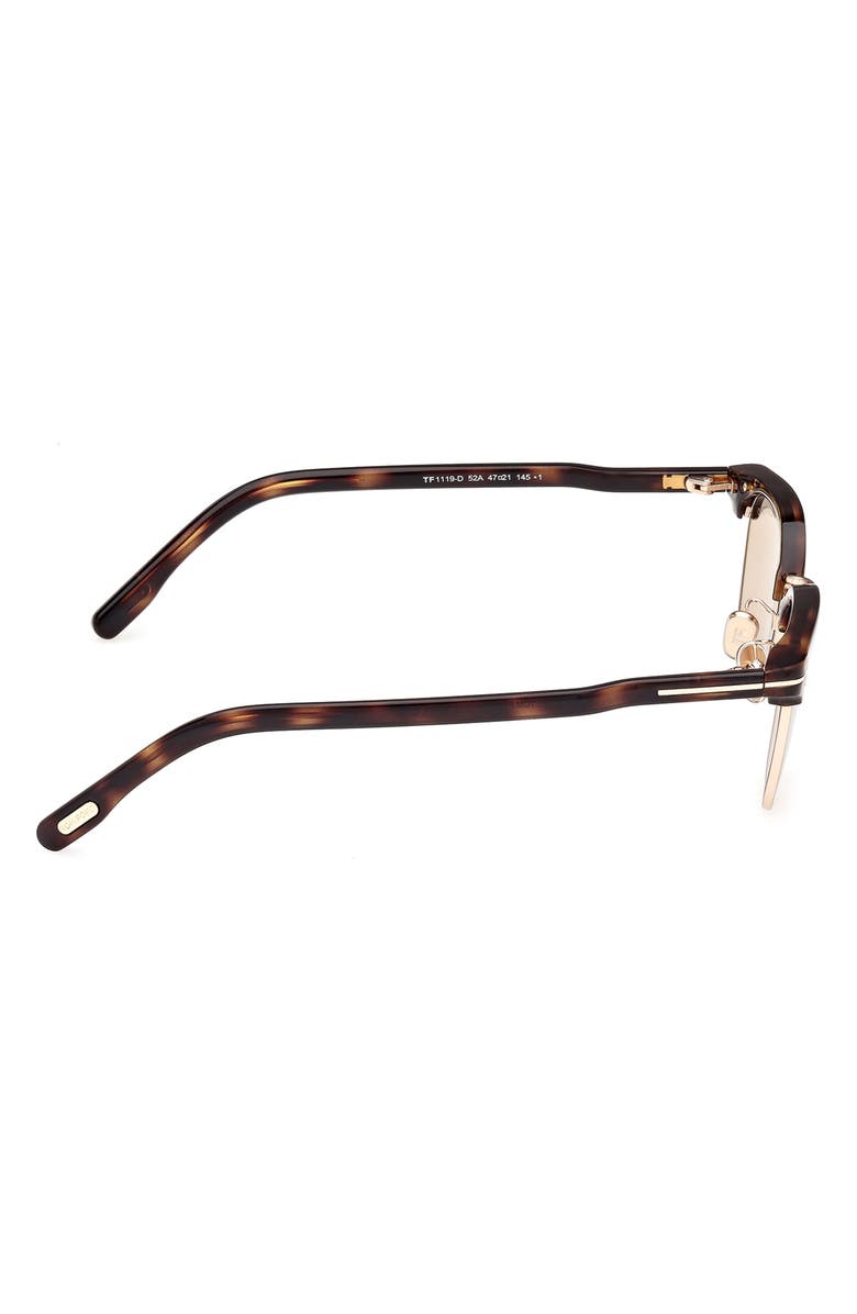 TOM FORD 47mm Square Sunglasses, Alternate, color, Dark Havana / Smoke