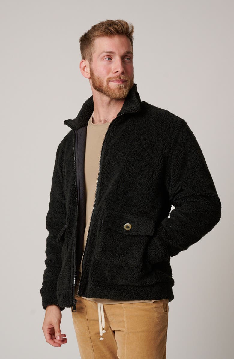 LEISURE LAB Fleece Jacket, Alternate, color, Midnight Black