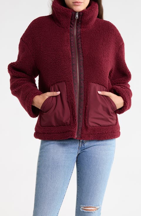Faux Shearling Full Zip Jacket