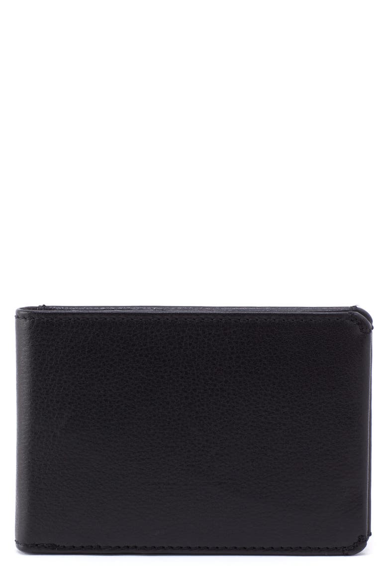 Leather Bifold Wallet, Main, color, BLACK