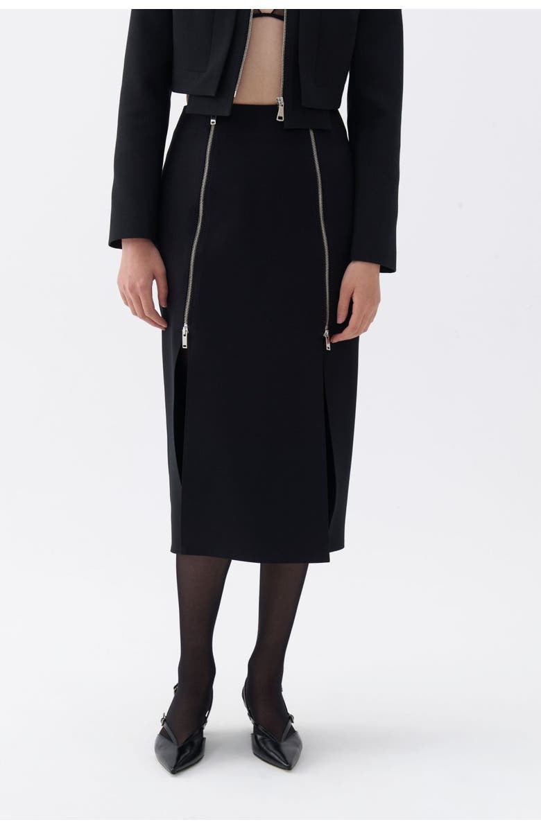 Nocturne Pencil Skirt with Zipper Design, Main, color,