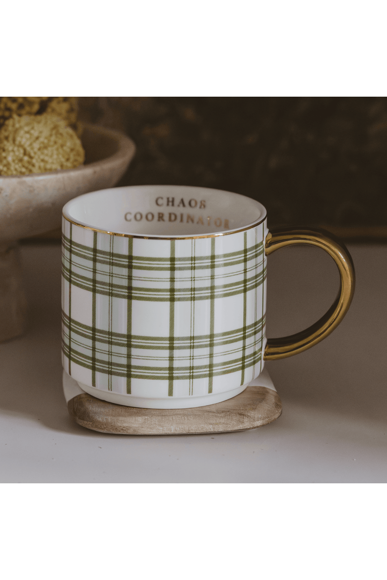 Patterned 14 oz Gold Handle Coffee Mug, Alternate, color, Chaos Coordinator