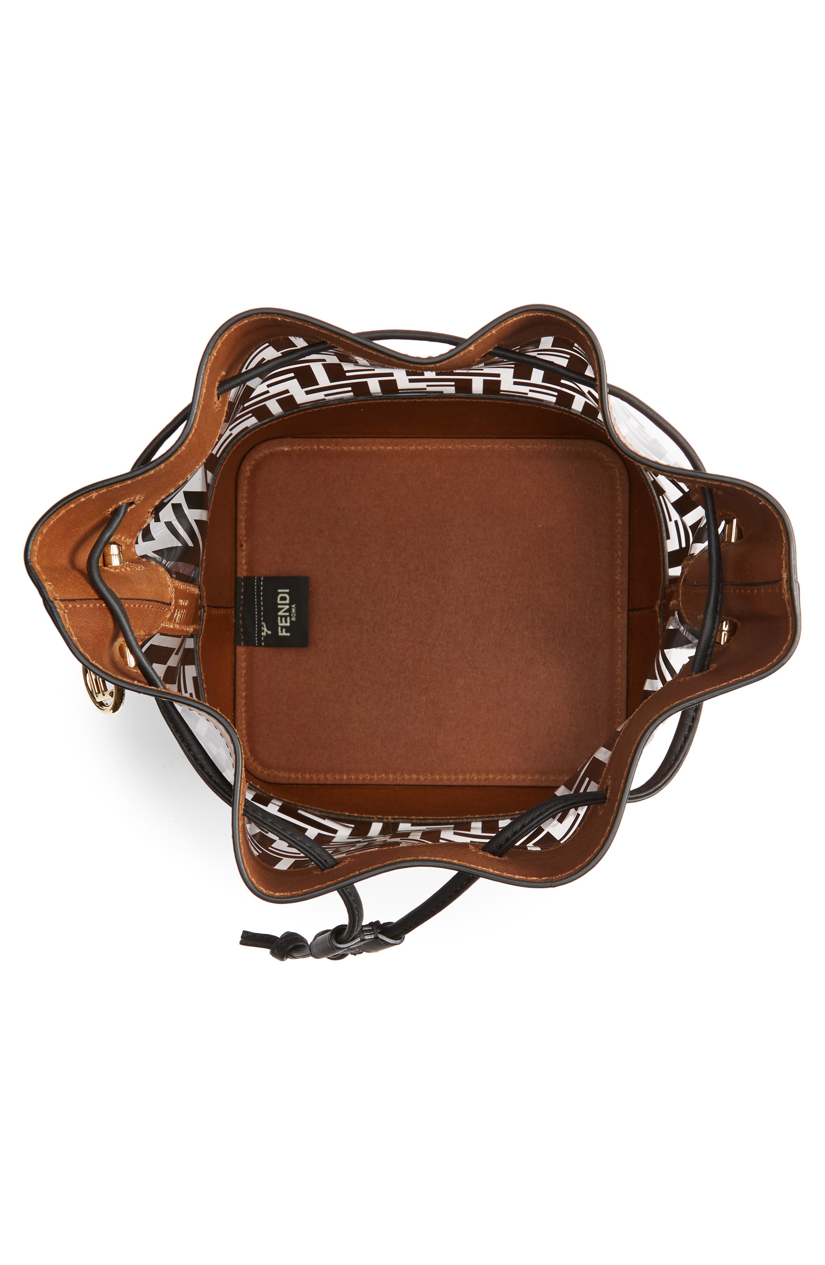 Fendi Mon Tresor Logo Transparent Bucket Bag, Alternate, color, 