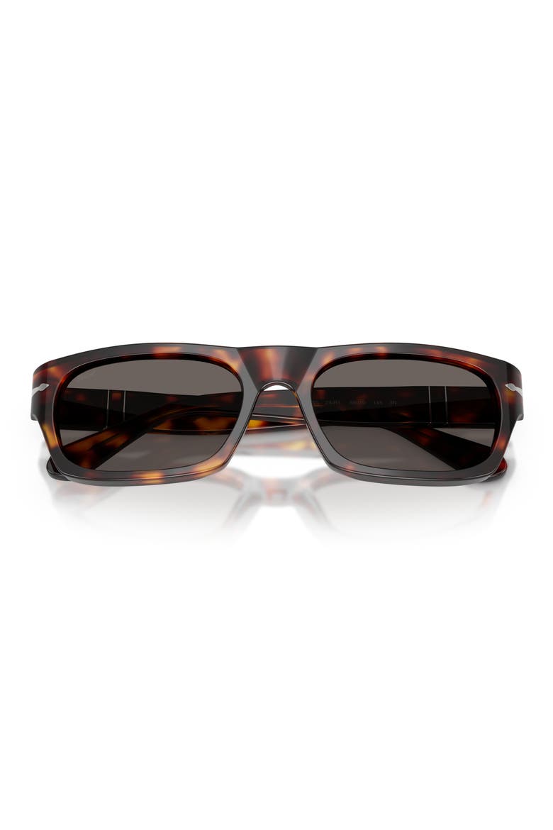 58mm Rectangular Sunglasses, Alternate, color, HAVANA / DARK GREY