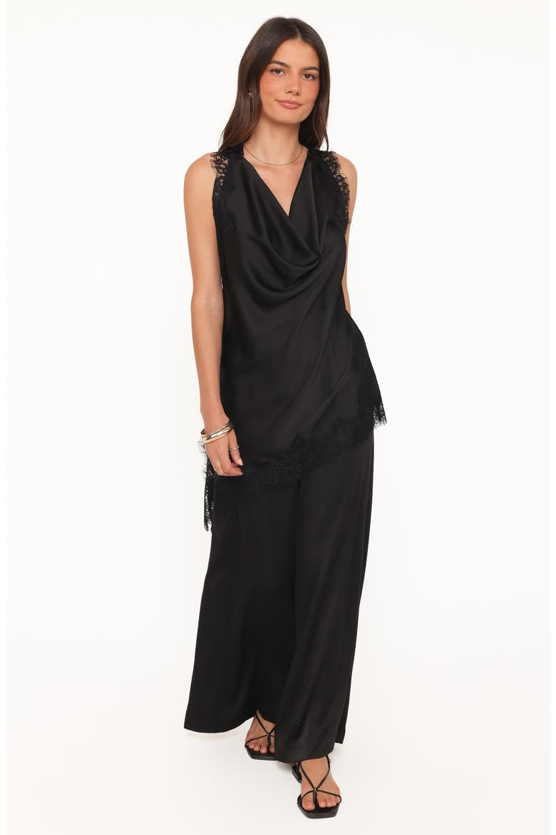 Clara Wide Leg Pants, Alternate, color, BLACK