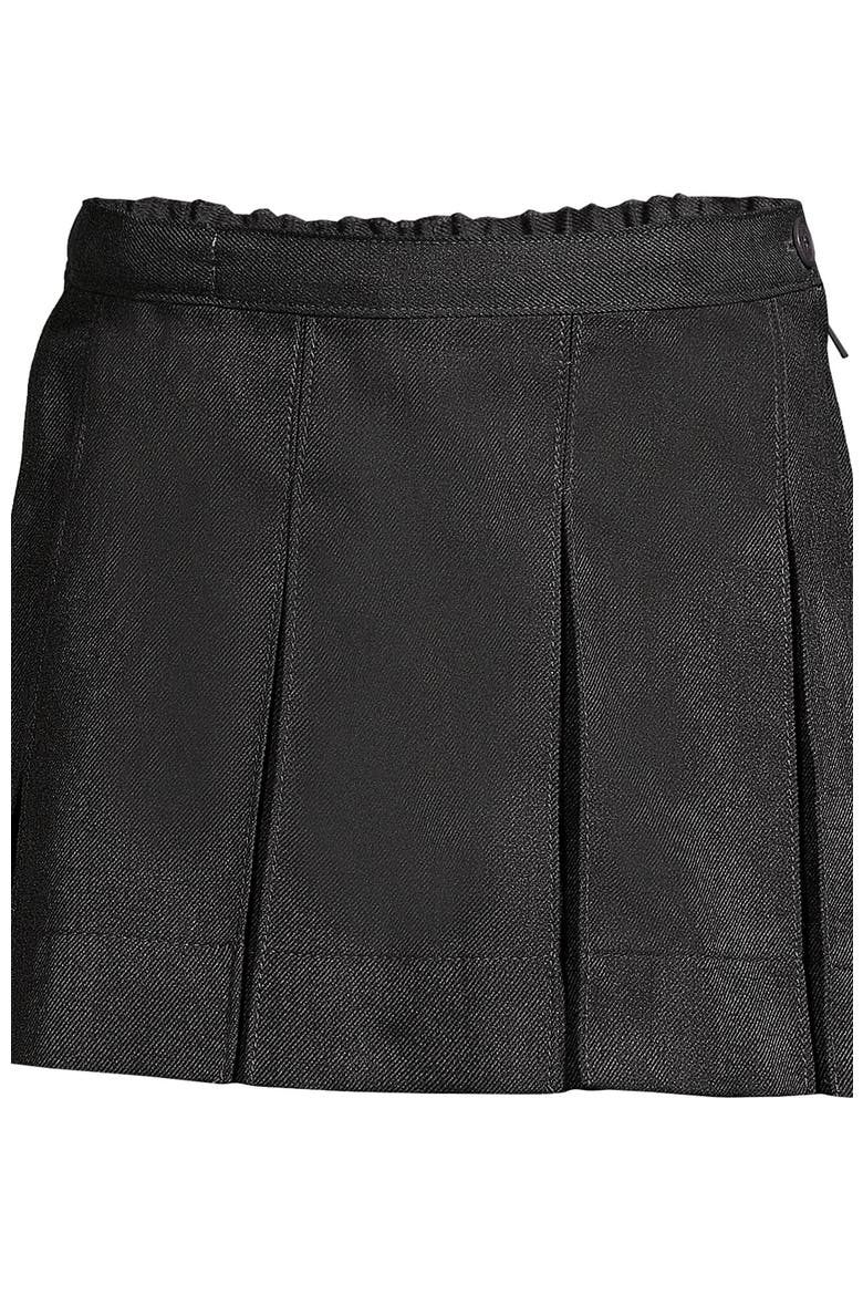 School Uniform Girls Solid Box Pleat Skirt Above Knee, Main, color, Academic Gray