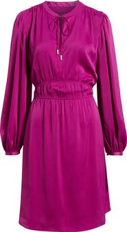 BOSS Orange Decly Tie Neck Long Sleeve Dress