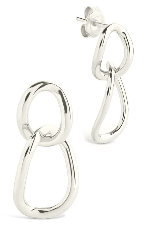 Cruz Double Link Drop Earrings