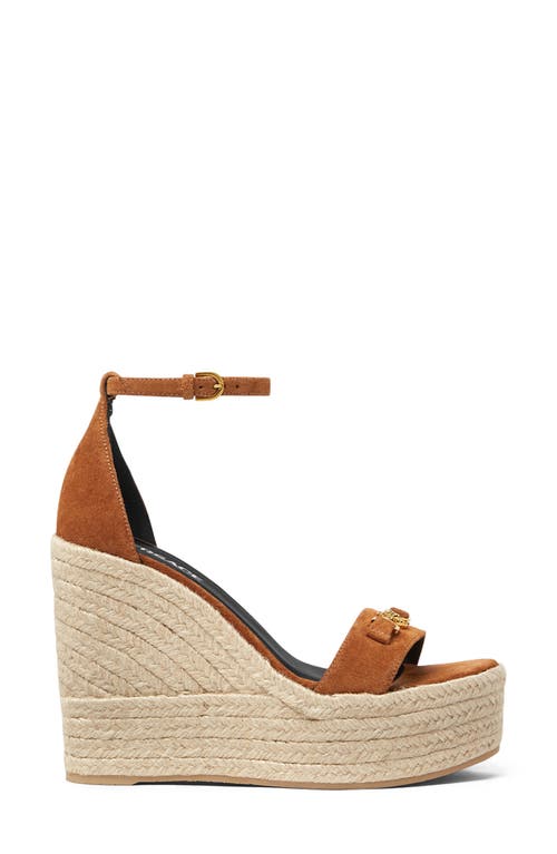 Versace Medusa '95 Suede Espadrille Wedge Sandal In Brown