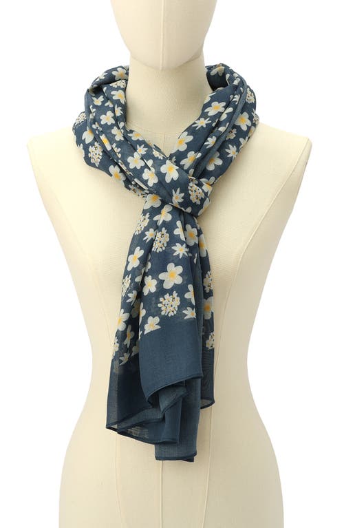 Kurt Geiger London Ditzy Floral Oblong Scarf In Blue