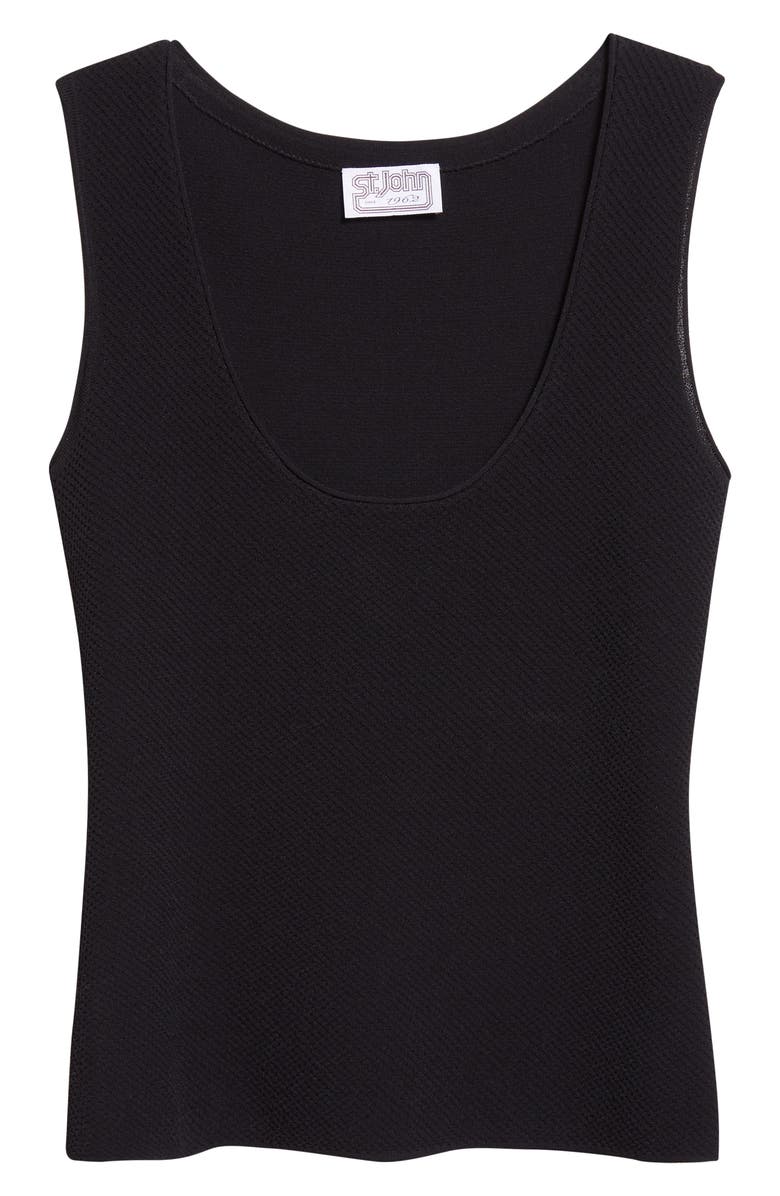 ST. JOHN Venezia Knit Tank, Alternate, color, Bk00 Black