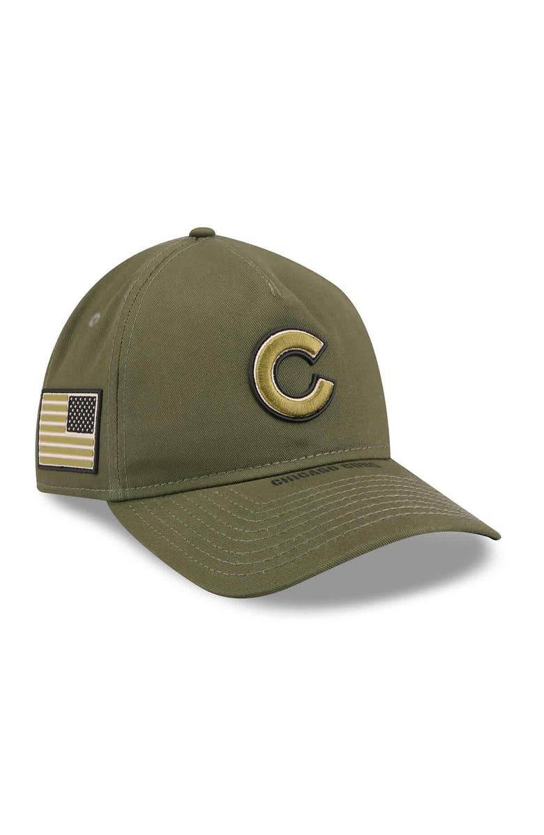 New Era Men's New Era  Olive Chicago Cubs 2026 Armed Forces Day 9TWENTY Adjustable Hat, Main, color, Olive