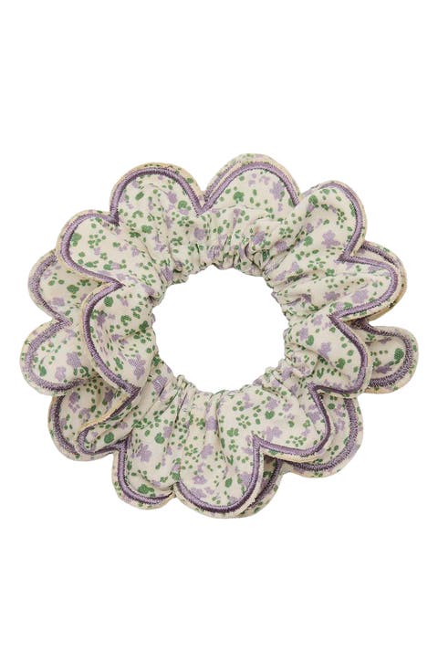 Kids' Scalloped Floral Scrunchie