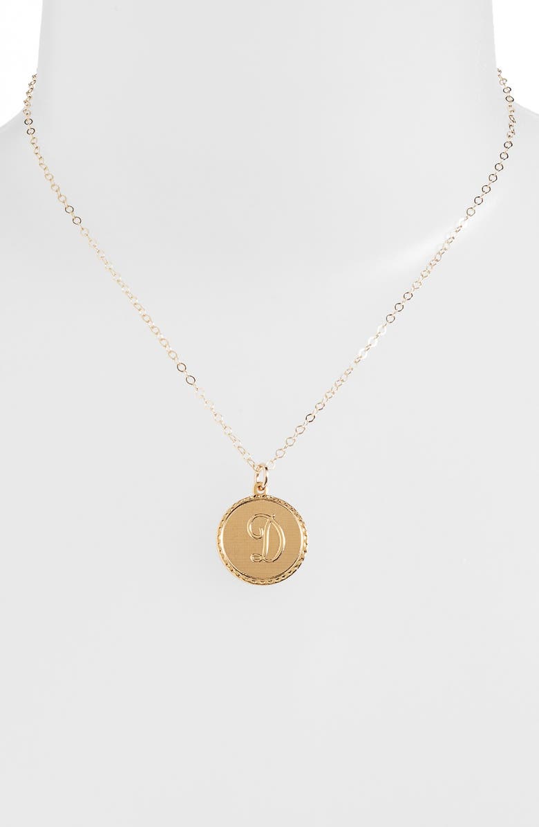 Moon and Lola 'Dalton' Initial Pendant Necklace, Alternate, color,