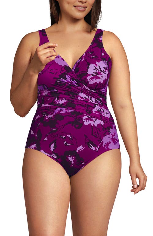 LANDS' END LANDS' END SLENDER SUIT WRAP ONE PIECE SWIMSUIT 