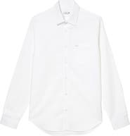 Lacoste Regular Fit Solid Poplin Button-Up Shirt