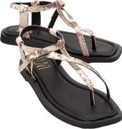 Forever & Always Shoes Morgana Leather Thong Sandal
