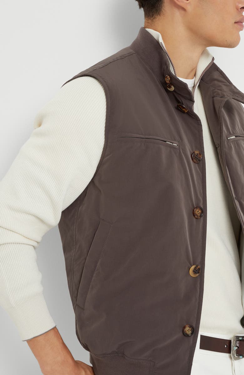 Brunello Cucinelli Microfiber vest, Alternate, color, 