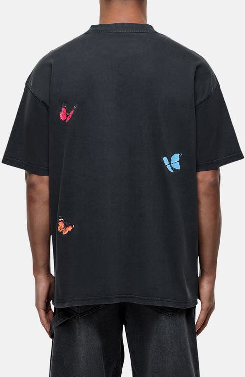 Good For Nothing Flight Butterfly Print Relaxed Tee In Blue