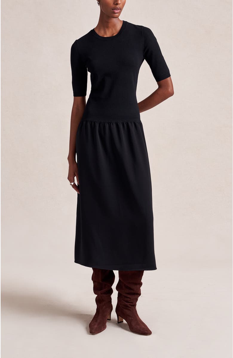 La Ligne Sloane Dress, Alternate, color, Black