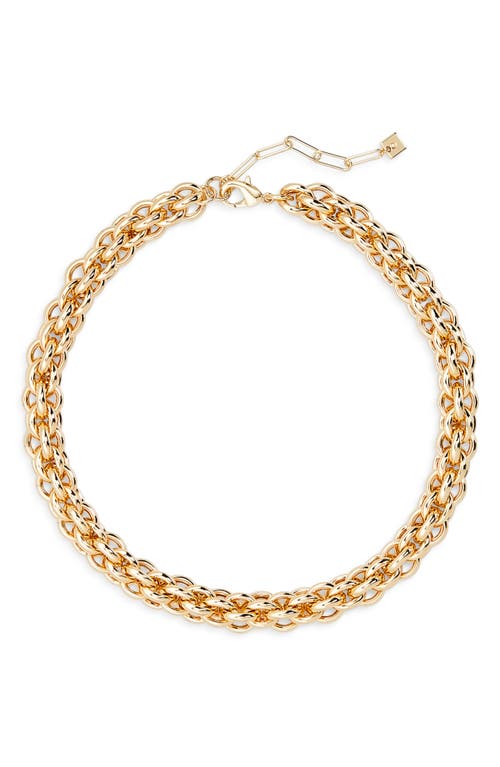 Open Edit Interlocking Link Collar Necklace In Gold