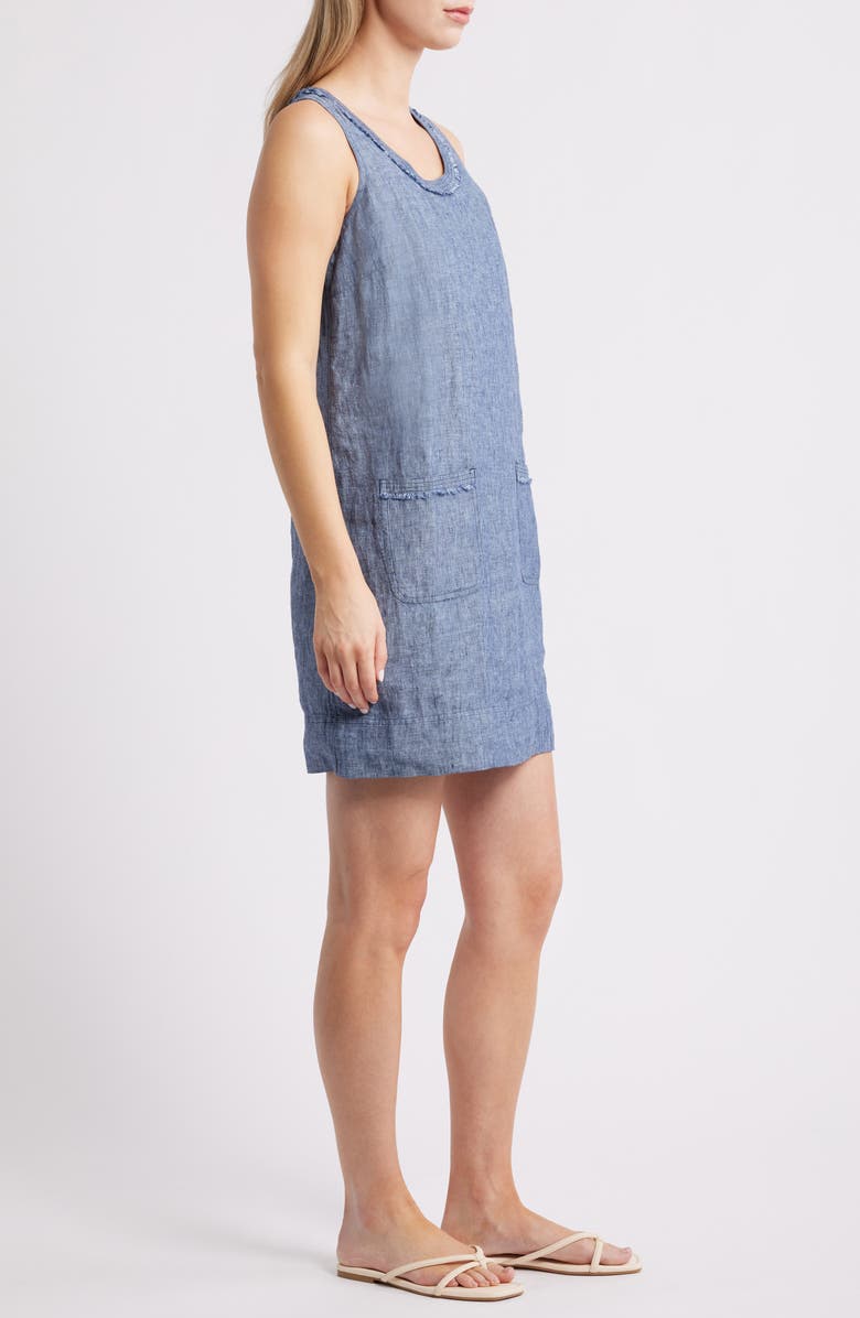 Tommy Bahama Two Palms Patch Pocket Linen Shift, Alternate, color, Coastline